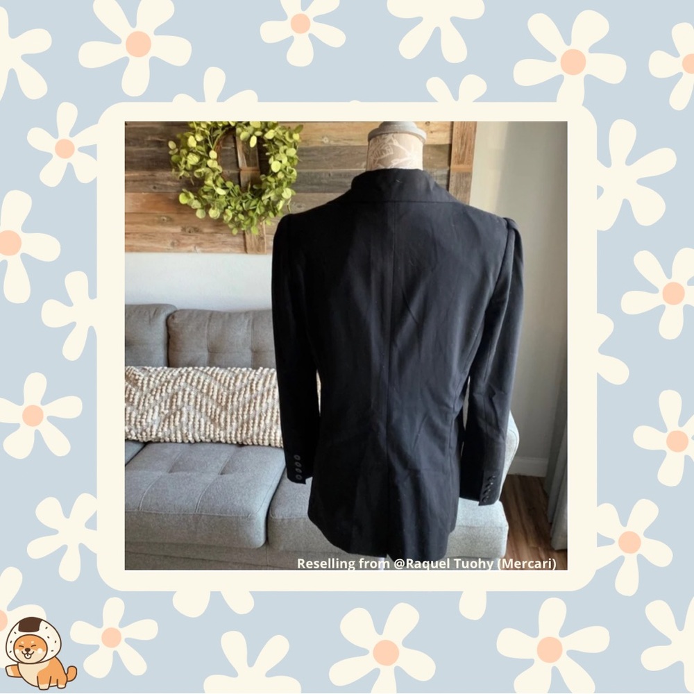 Anthropologie Taikonhu Boyfriend Blazer in Black, Sz 4 - Picture 6 of 8